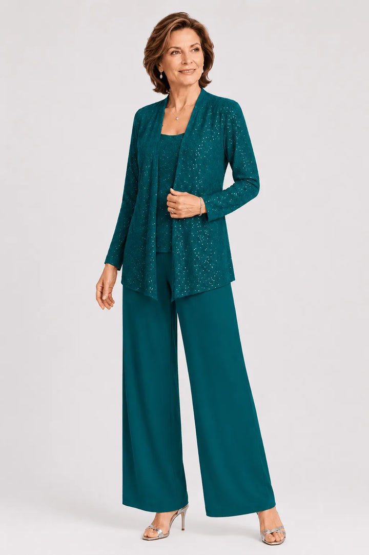 Formal Three-Piece Mother of the Bride Pant Set