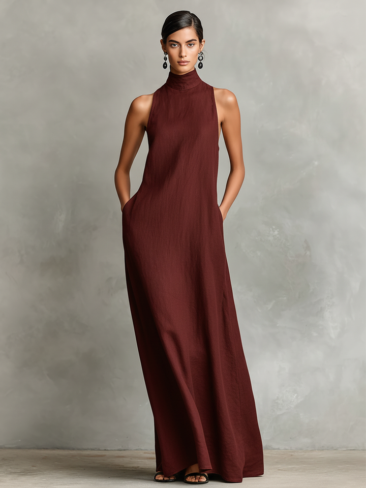Ava | High-Neck Maxi Dress