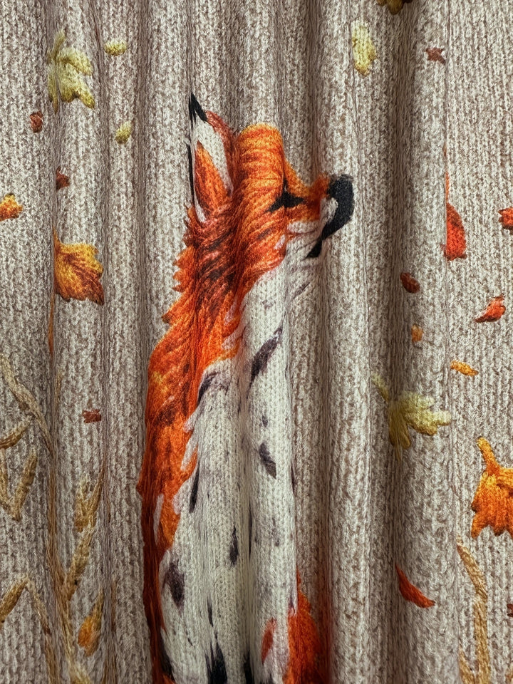 Trendy Sweater with Fox Print - Elisanne