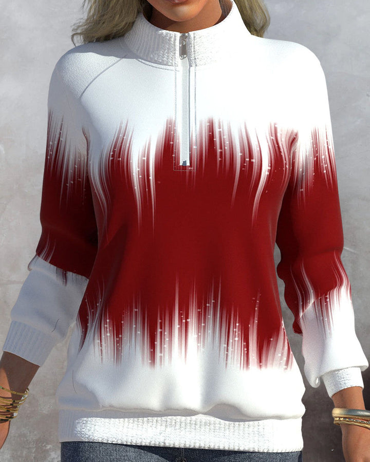 Trendy Women's Sweater with Zip - Aurora