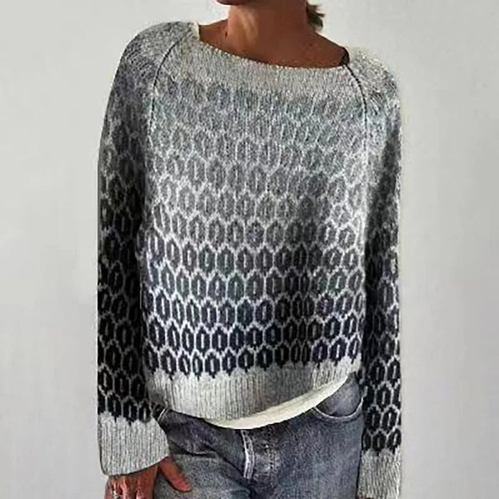Warm Women's Sweater with Stylish Details - Nova